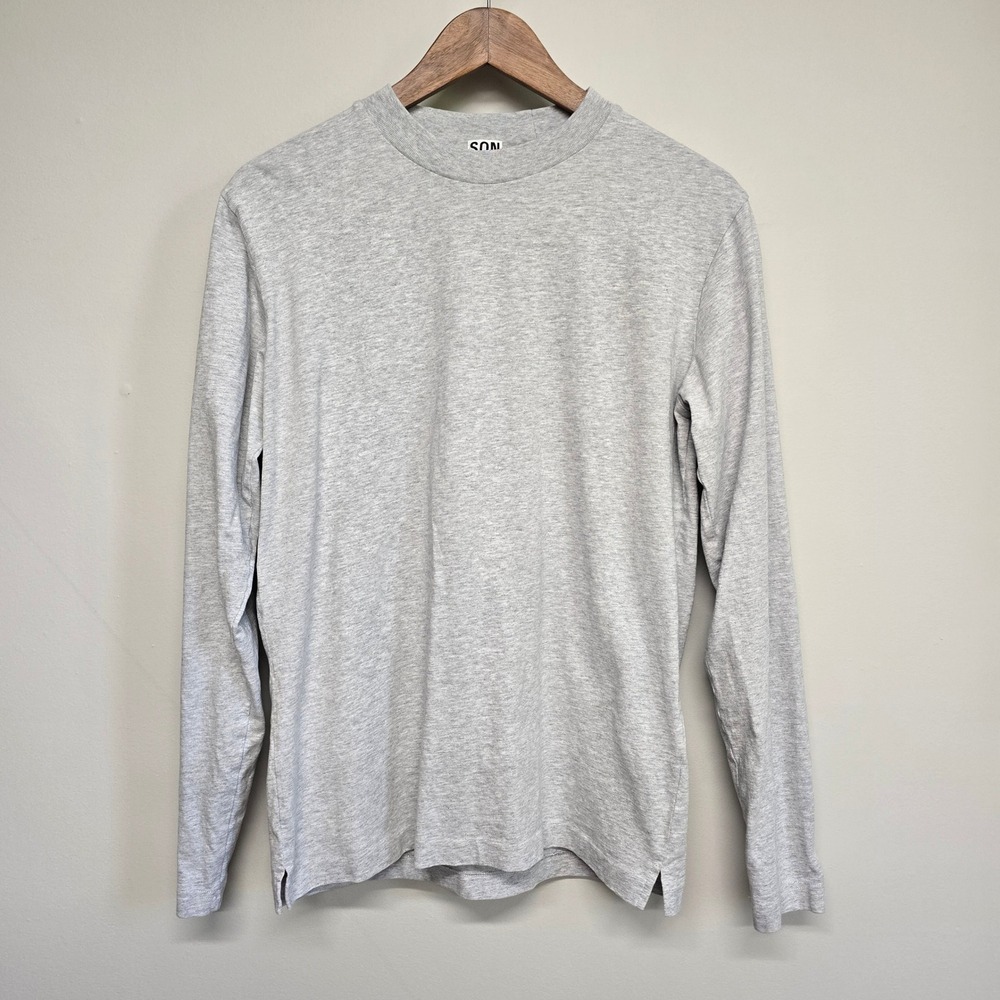 Son of a Tailor Longβ Sleeve Shirt Mens Medium Gray Supima Cotton Minimalist